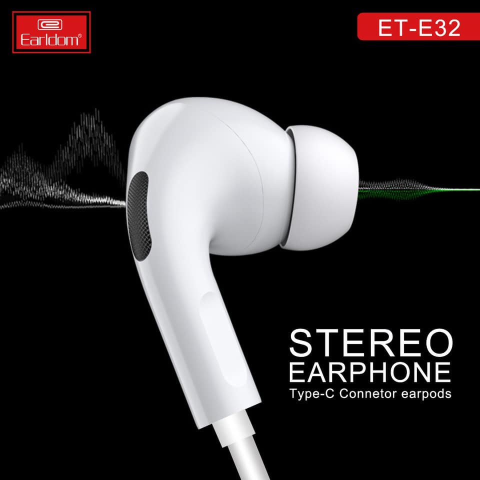 Earldom ET-E32 Wired Type-C Stereo Earphone With Mic 