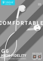 Celebrat G6 with Mic In-ear Stereo headphone for wholesale