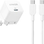 Anker Fast Charger, Foldable, 20W, TYPE-C Cable, White, B2149P22