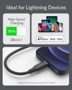 Anker 641 USB-C to Lightning Cable (Flow, 3 ft Silicone) - Image 3