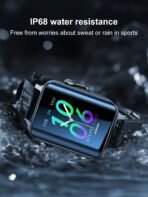 JR-FT6 Waterproof IP68 Smartwatch With Silicone Black Strap Answer/Make Call - Image 3
