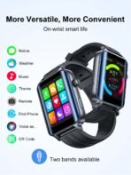 JR-FT6 Waterproof IP68 Smartwatch With Silicone Black Strap Answer/Make Call - Image 4