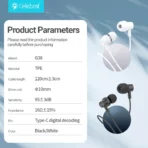 Celebrat G35 Wired Earphones With HiFi and High-definition Sound Quality (Copy) - Image 2