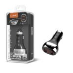 36W Fast Car Charger with 2 USB Ports and LED Display Showing Battery Percentage and Power for Device or Car | - Image 4
