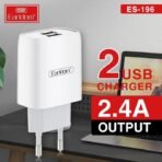 Earldom Original Earldom ES-196, 2.4 A Fast Charger, Dual USB (2 Ports) With Micro USB Cable - Image 3