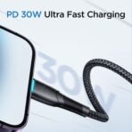 JOY ROOM SA32-CL3 - JOYROOM - Type-C To Lightning - 30W- 1m Cable - Black - Image 4