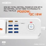 Moxom MX-ST16 12 IN 1 PD Power Strip With 4 Universal Socket - Image 2