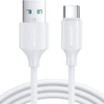 3A USB-A To USB-C Type-C Fast Charging Data Cable 1M - White