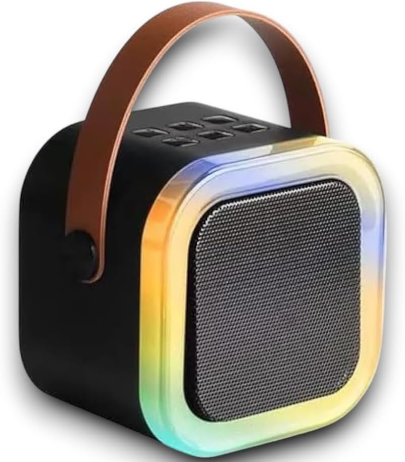 61KuhcERagL._AC_SL1000_ Generic HR-12 Wireless Portable Bluetooth Speaker, Black, Supports USB, Micro SD, FM Radio and AUX Sound - Image 1