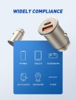 LDNIO 30W Car Charger 2 Fast Charging Ports: Type-C and USB with Micro USB Charging Cable - Image 2