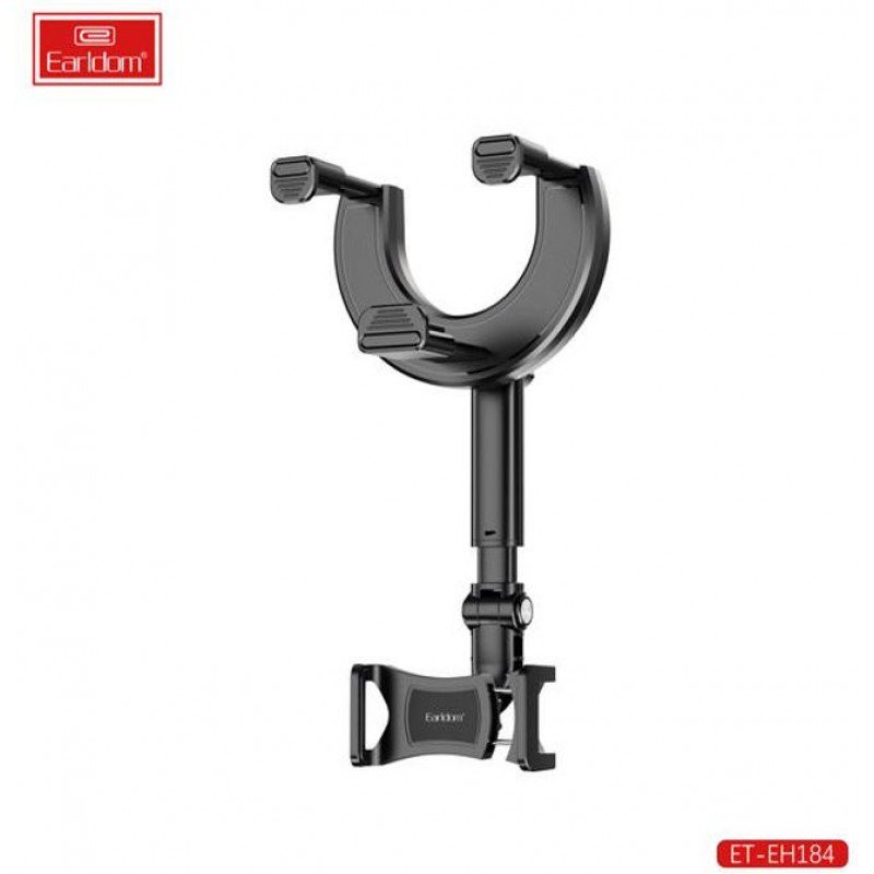 eh184.1 Earldom EH184 Dikiz Aynasına Sabitlenen 360 Derece Ayarlanabilir Araç Tutucu Siyah - Image 1