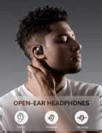 JR-OE4 Open-Ear True Wireless Headphones-Black - Image 2