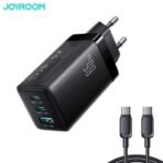 JOYROOM Multi USB Charger GaN JR-TG10 65W with Cable USB-C to USB-C 100W 1.2m (Black)