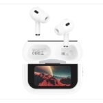 XO X48 TWS Earbuds, Wireless handsfree Bluetooth LCD SMART LED color Display Touch screen Box, White