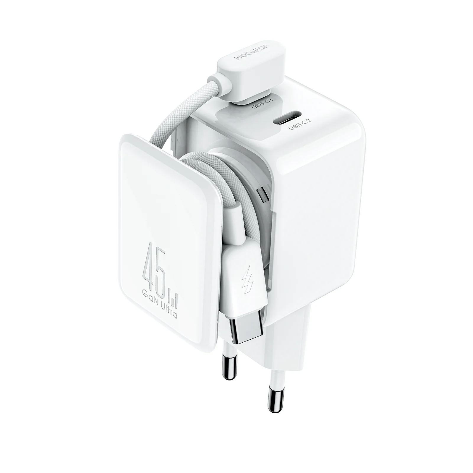 2_338db35f-d282-452c-8493-4a45dfc90a93_1800x1800 JR-TCL05 45W Cable Management GaN Charger/EU/UK-White - Image 1