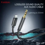 ET-AL01 3.5mm to Lightning Audio Cable 1m AUX Cable for iPhone Car Speaker - Image 2
