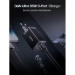 JOYROOM Multi USB Charger GaN JR-TG10 65W with Cable USB-C to USB-C 100W 1.2m (Black) - Image 3