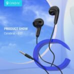 Celebrat G27 Earphones – With Microphone and Controller, 20kHz Frequency Response, 1.2M Cable Length, Compatible with Mobile Phones – Black - Image 2