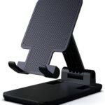 Holder phone stand for desk, foldable cell phone holder for desk, stable aluminum desktop holder, universal tablet adjustable stand compatible with mobile phone/ipad/tablets (EH314)