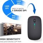 ZR3300 Rechargeable Wireless Bluetooth mouse with RGB light, long life stable USB transmission distance of 10m - Black