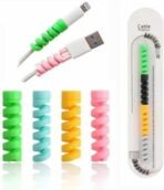 Silicone Cable Protector Spiral Bobbin – Wire and Cord Saver for Earphones, Mouse, USB Chargers, and Phone Cables