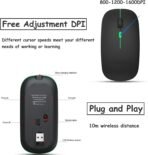 ZR3300 Rechargeable Wireless Bluetooth mouse with RGB light, long life stable USB transmission distance of 10m - Black - Image 2