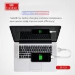 Earldom ec-132i lightning fast charger data cable - white - Image 2