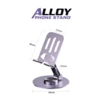 K-81 Alloy All-Metal Universal Foldable Phone Stand — 360° Rotation, 180° Tilt, Solid Desktop Stability - Image 2
