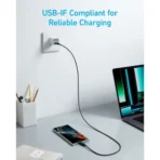 Anker 322 PowerLine USB C to USB C Braided 3ft/0.9m 60W Cable A81F5 - Image 3