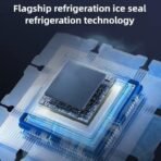X136 Phone Cooler, Semiconductor Cooling System, LED Temperature Display, 89mm Compatible Width, Built-in Battery, Type-C, White - Image 7