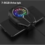 MEMO DL06 RGB Led Mobile Phone Cooling Fan Radiator Cooler BLACK - Image 3