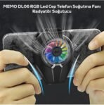 MEMO DL06 RGB Led Mobile Phone Cooling Fan Radiator Cooler BLACK - Image 2