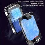 X136 Phone Cooler, Semiconductor Cooling System, LED Temperature Display, 89mm Compatible Width, Built-in Battery, Type-C, White - Image 3